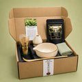 Kit completo de té matcha Genbu con chawan, chasen, chashaku y matcha ceremonial