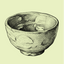 Ilustración de chawan o cuenco japonés para preparar té matcha.