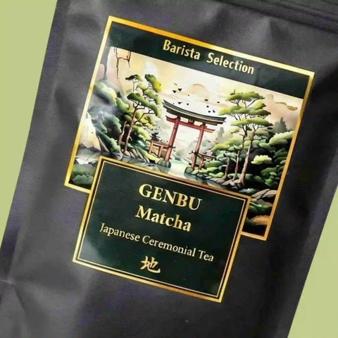 etiqueta del matcha ceremonial de genbu