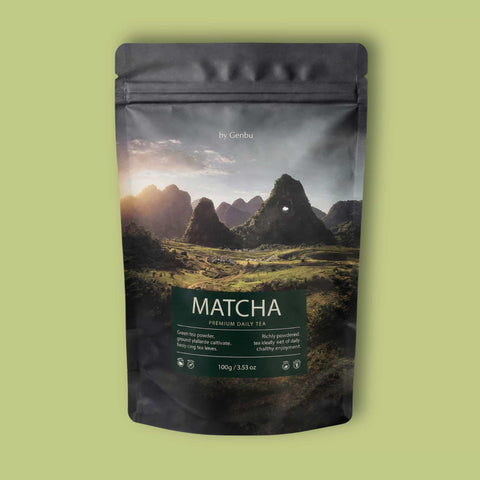 Bolsa de té matcha Genbu Premium Daily Tea de origen Vietnam