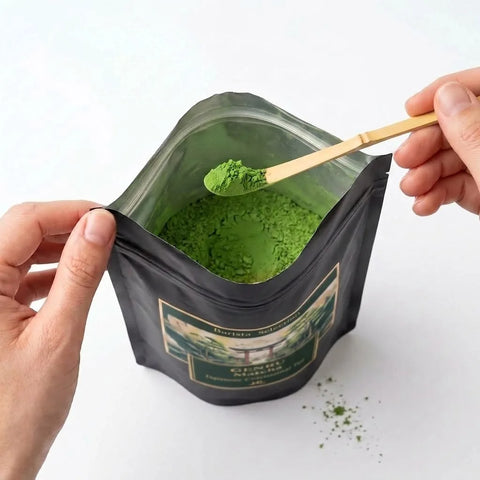 muestra de la calidad del té matcha de genbu matcha